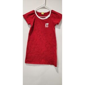 Ferrari World Abu Dhabi Red Kids Dress Bow On Front Hearts On Front Size 9-10 Y